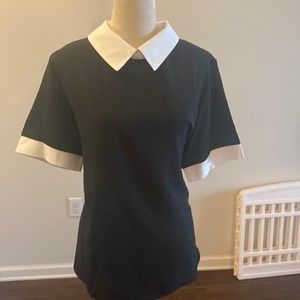 Like new black and white blouse